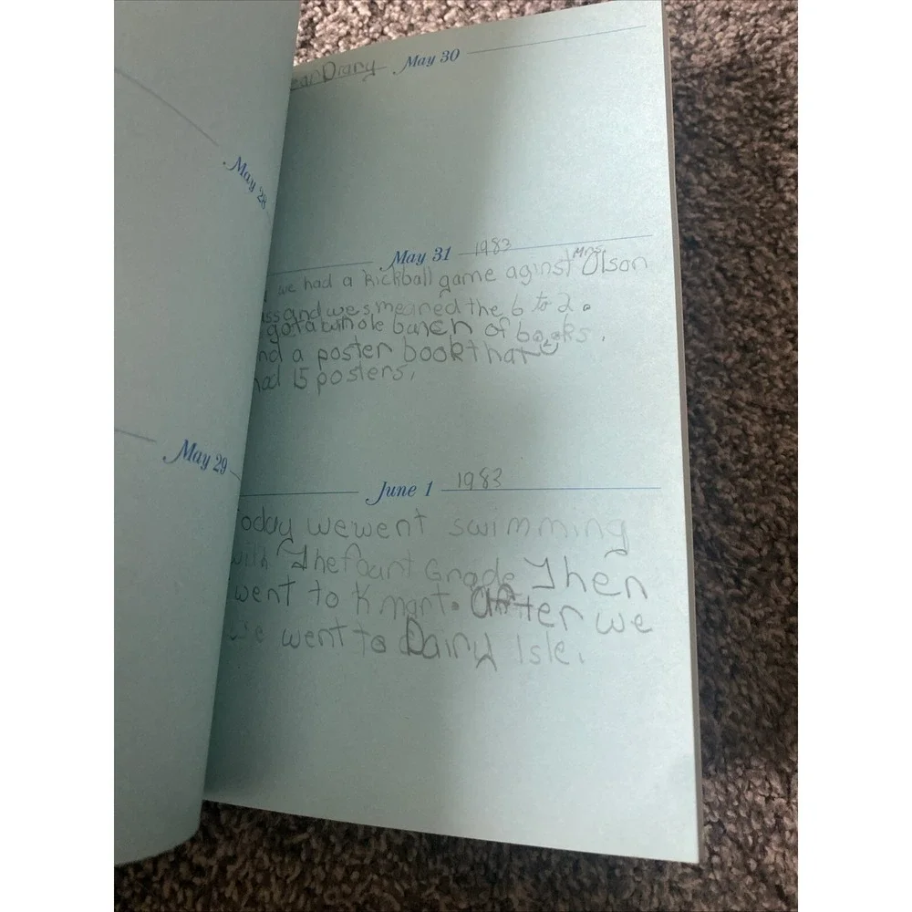 Vintage 1982 Unicorn My Diary-2% Used (365 Days)